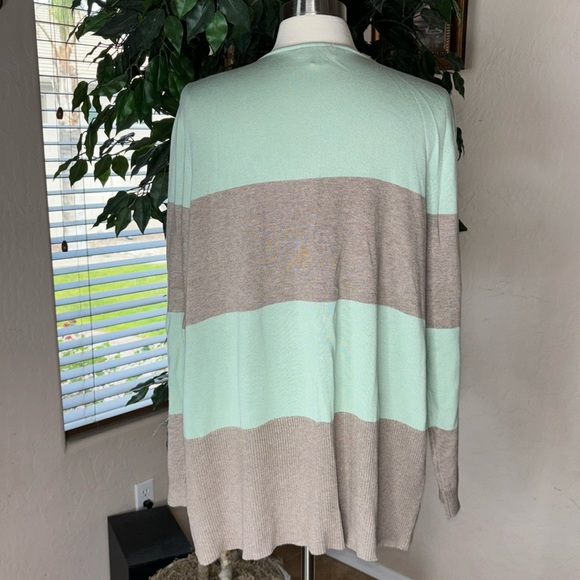 Studio Park x Kerstin Lindquist Bay Breeze Cardigan ~ Soft Jade/Taupe - Picture 3 of 6